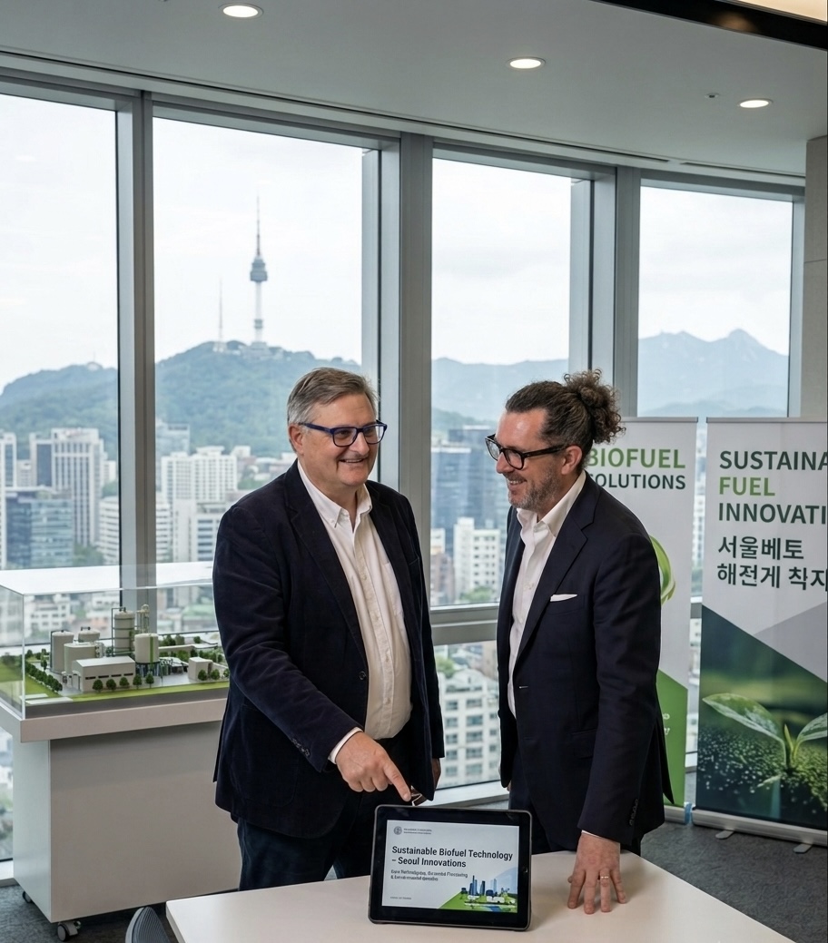 Renato Reggiani and Prof. Edoardo Magnone in Seoul.